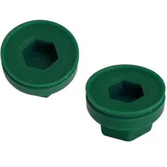 MAMUT - Gorro para Tornillo Hexagonal de HDPE 3/8 Verde 4 unid.