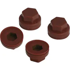 MAMUT - Gorro para Tornillo Hexagonal de HDPE 3/8 Rojo 4 unid.