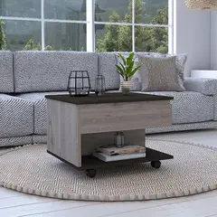 TUHOME - Mesa de Centro con Ruedas 1 Cajón 5G-1