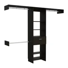 TUHOME - Ropero Negro 1 Cajón Manchester