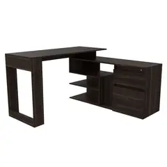 TUHOME - Escritorio en L Habano Melamina Alteza