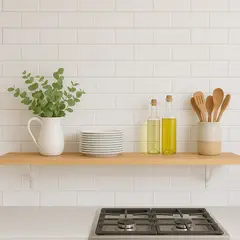 LUCANAS FURNITURE - Repisa de Melamina 120x25cm Haya