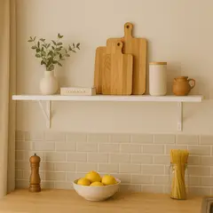 LUCANAS FURNITURE - Repisa de Melamina 120x25cm Blanco