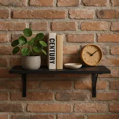 LUCANAS FURNITURE - Repisa de Melamina 60x20cm Negro
