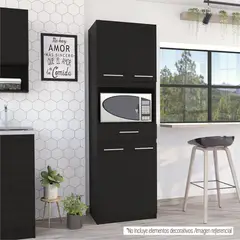 TUHOME - Mueble de Cocina para Microondas Blanco Rovere 63cm ancho