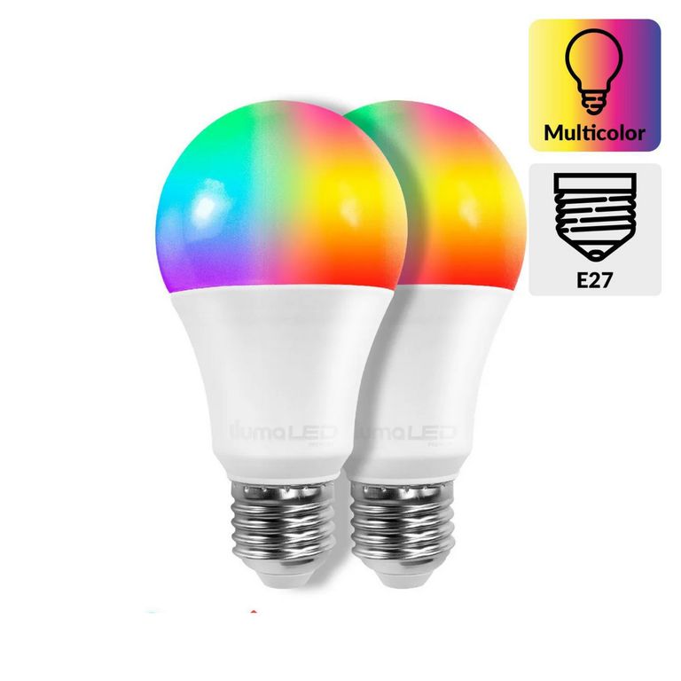 Pack x2 Focos Smart Ozom RGB 9W