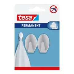 TESA - Gancho Metálico Permanente Ovalado L x 2 unid.