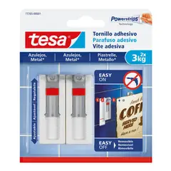 TESA - Tornillo Adhesivo Ajustable Baldosa 3 kg. x 2 unid.