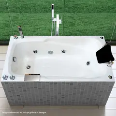 CUBA&SPA - Tina Hidromasaje Rectangular Magia 150x75cm Blanca