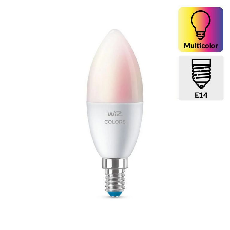Foco Vela LED Wi-Fi E14 40W RGB