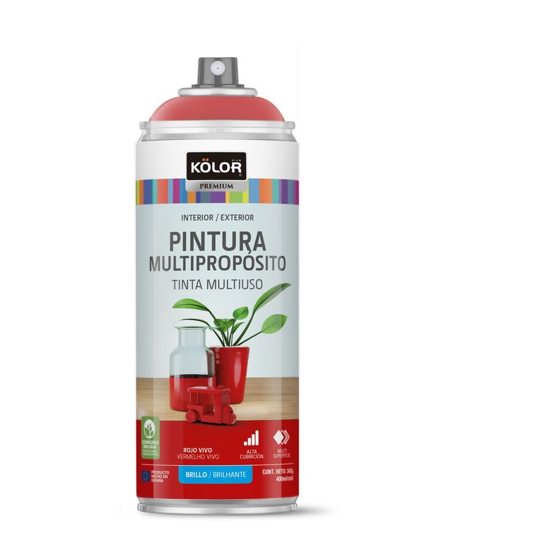 Pintura Spray Rojo Vivo Brill 400 Ml