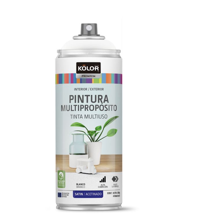 Pintura Spray Blanco Satinado 400 Ml