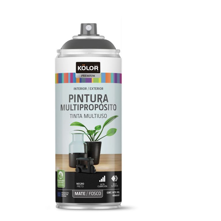 Pintura Spray Negro Mate 400 Ml