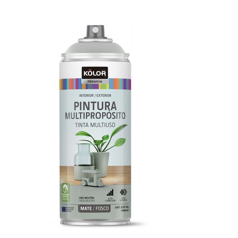 Pintura Spray Gris Neutro Mate 400 Ml