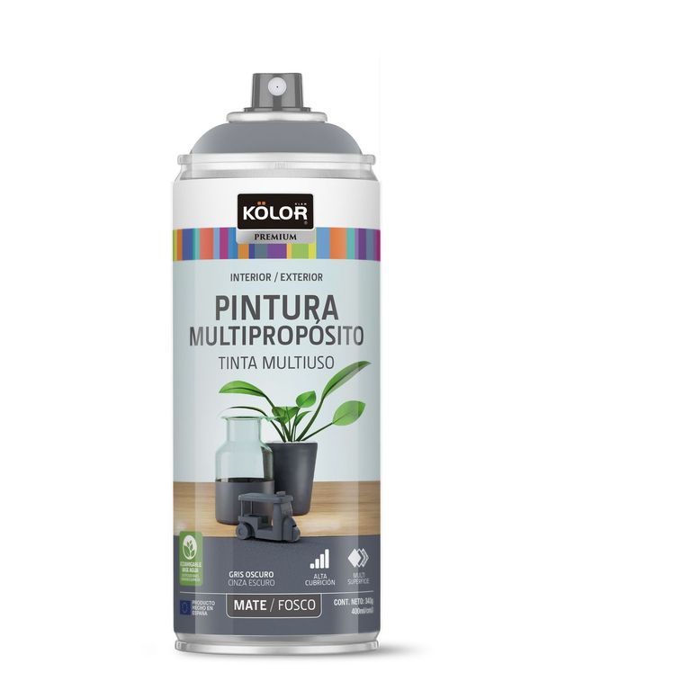 Pintura Spray Gris Oscuro Mate 400 Ml