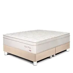PARAISO - Cama Royal Prince Firme Queen Champagne + 2 Almohadas