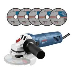 Bosch - Amoladora Angular GWS 700 4 1/2" 710W + 5 Discos de Corte