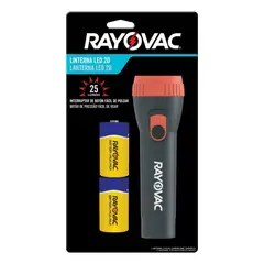 RAYOVAC - Linterna de mano Led 25lm + 2 Pilas 2D