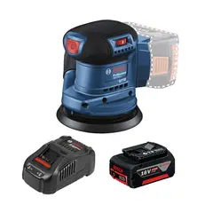 BOSCH - Lijadora roto orbital inalámbrica 18V GEX 185-LI Brushless + 1 Batería 4 ah + Cargador