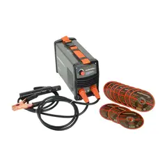 GLADIATOR - Soldadora Eléctrica Inverter 200A MMA con Conectores 3/8 + 1O Discos