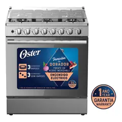 OSTER - Cocina a Gas 6 Hornillas OS-PGSGMICA306HSSGM Plateado