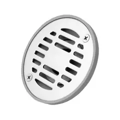 COFLEX - Coladera Redonda de Abs Gris con Rejilla De Acero