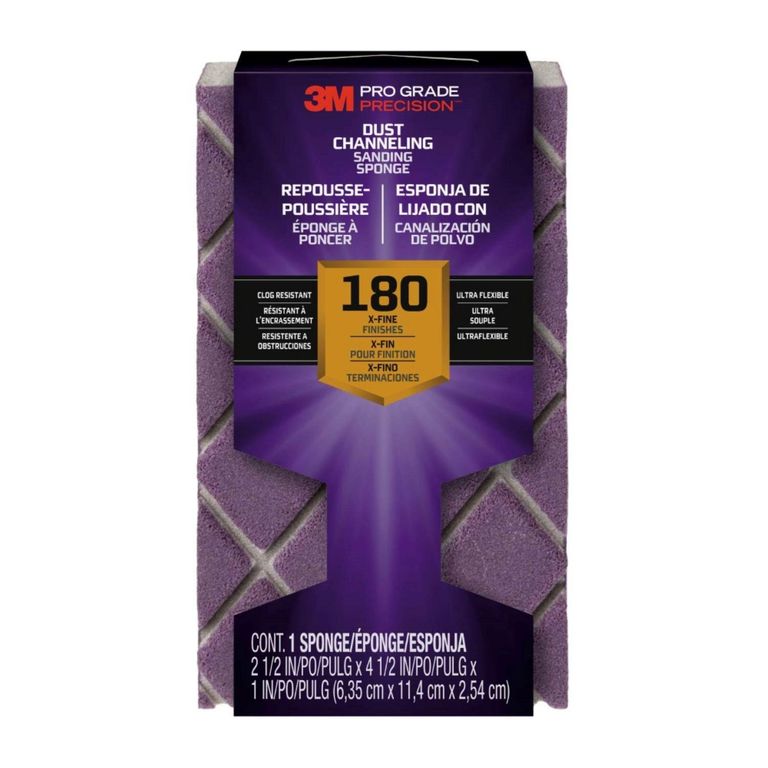 Lija Esponja con Canal de Polvo Pro Grade Precisión Grano 180