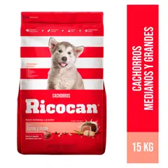 RICOCAN - Cachorro 15kg de Carne y leche raza mediana y grandre
