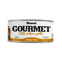RICOCAT - Gourmet Adultos Alimento Gatos 3oz Pate con Pollo