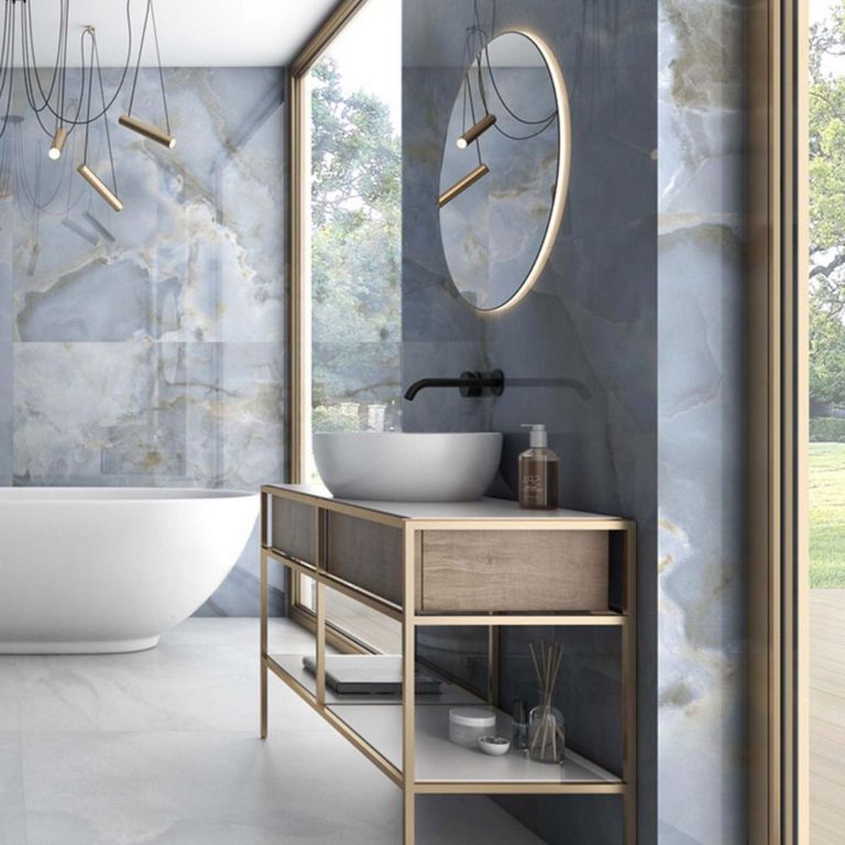 Gres Porcelanico Azul Marmol 60x60cm 1.44m2 Iris