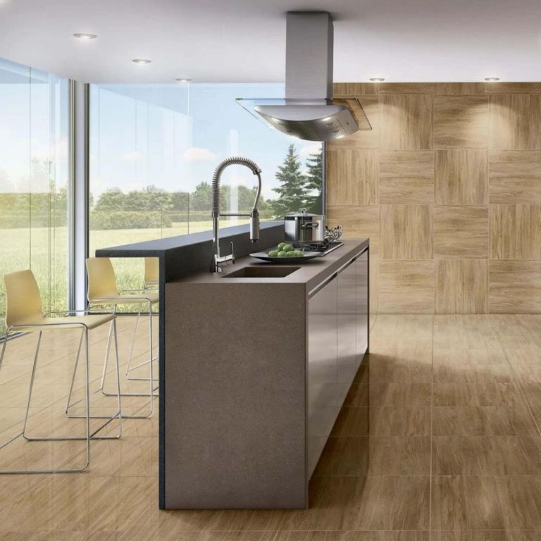 Gres Porcelanico Marrón Maderado 60x60cm 1.44m2 Samara Roble Pulido