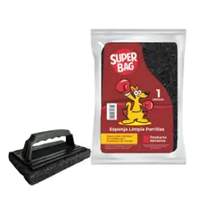 SUPERBAG - Esponja Limpia Parrillas con Mango