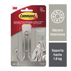 COMMAND - Gancho Doble Grd Niquel