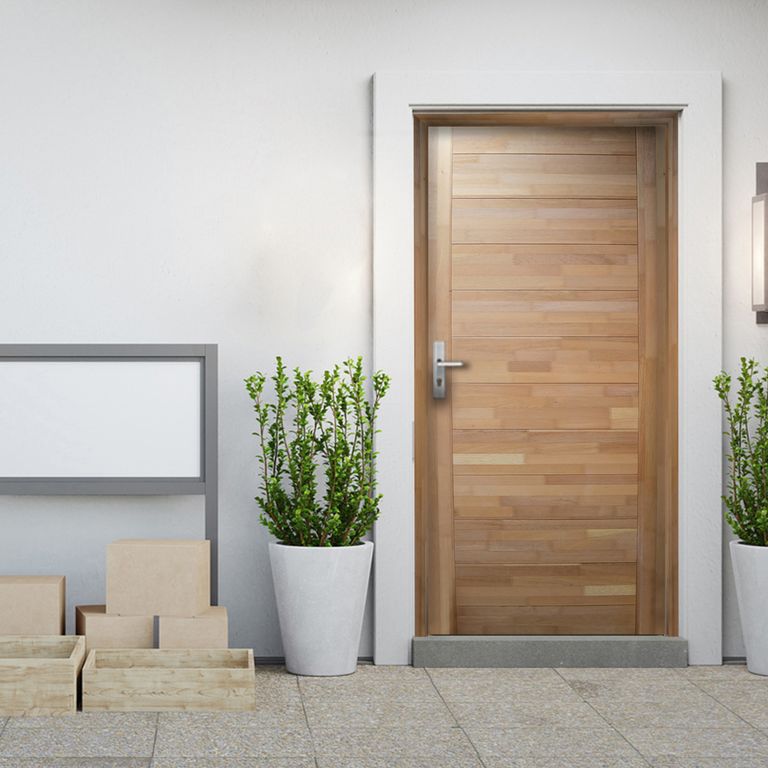 Combo Puerta Principal Madera Nativa Imperio (Marco + Bisagras)