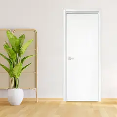 ARES - Puerta Riga HDF 4Mm Hr Pet Txt Blanco Mix 42X850X2070Mm Relleno Sauerland Tubular Embolsado