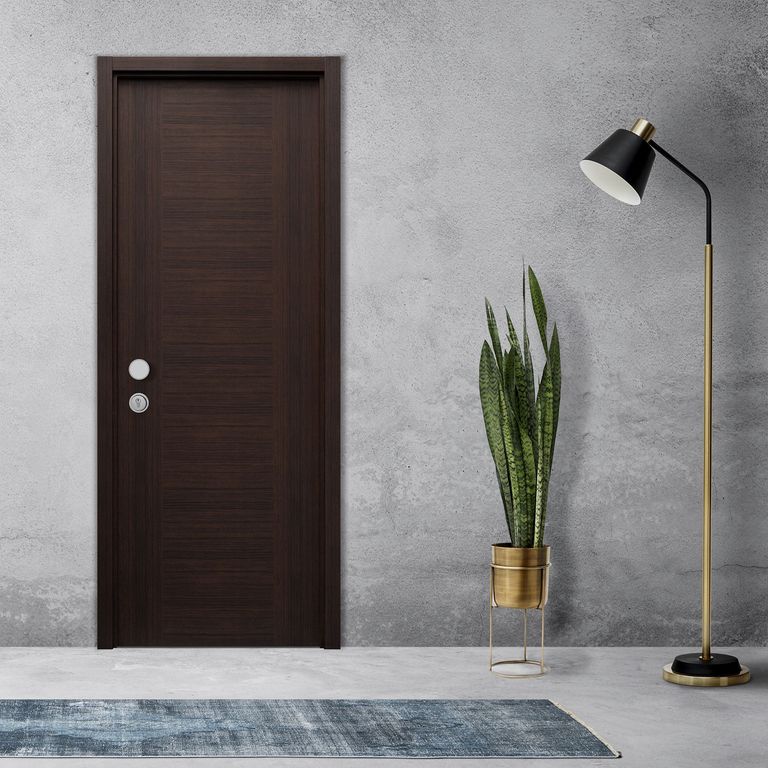 Puerta Principal HDF Senegal Wengue Relleno Sauerland Tubular