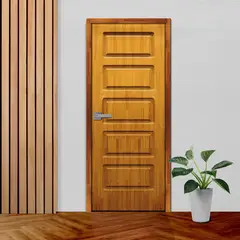 ARES - Puerta de madera Principal Lorena Solida Alistonada Pino 40X750X2070Mm Embolsado