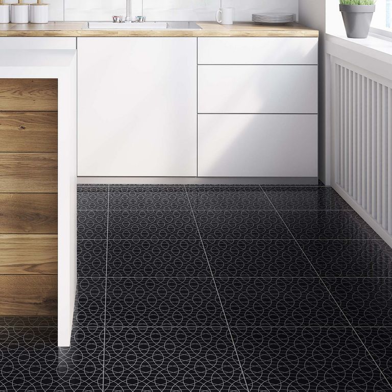 Cerámica Negro Marmolado 45x45cm 2.23m2 Piave