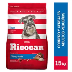 RICOCAN - Adultos 15kg de Cordero y cereales raza pequeña