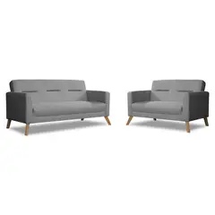 CASA BELLA - Juego de Sala 3-2 Cuerpos Bolzano Gris