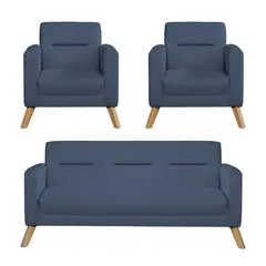 CASA BELLA - Juego de Sala 3-1-1 Cuerpos Bolzano Acero