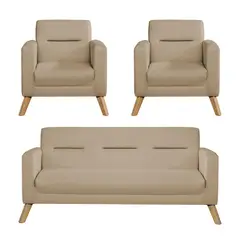 CASA BELLA - Juego de Sala 3-1-1 Cuerpos Bolzano Beige