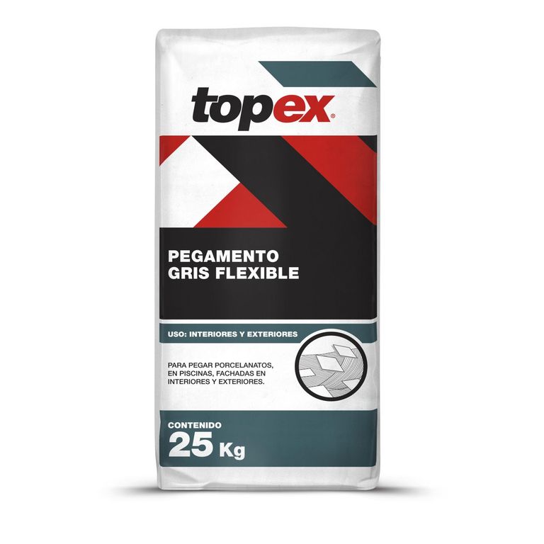 Pegamento para Porcelanatos Gris Flexible 25kg