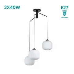 EGLO - Lámpara Colgante Mantunalle 3L E27