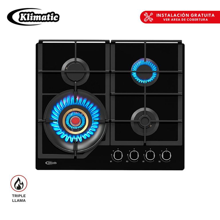 Cocina empotrable Gas Vulcano 4 X4 Quemadores