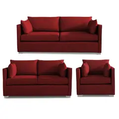 CASA BELLA - Juego de Sala 3-2-1 Modena Rojo