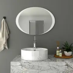 TUHOME - Espejo de Baño Varese Ovalado Sandblast