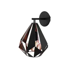 EGLO - Lámpara de Pared Carlton 1 1L E27 Negro