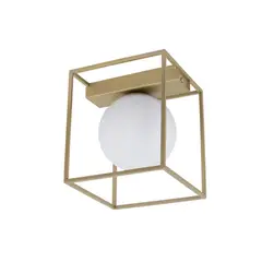 EGLO - Lámpara de Pared Vallaspra 1L E14 Amarillo/Dorado