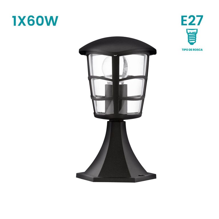 Lámpara de Pase Aloria 1L E27 Negro